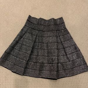 H &M silver and black swing skirt